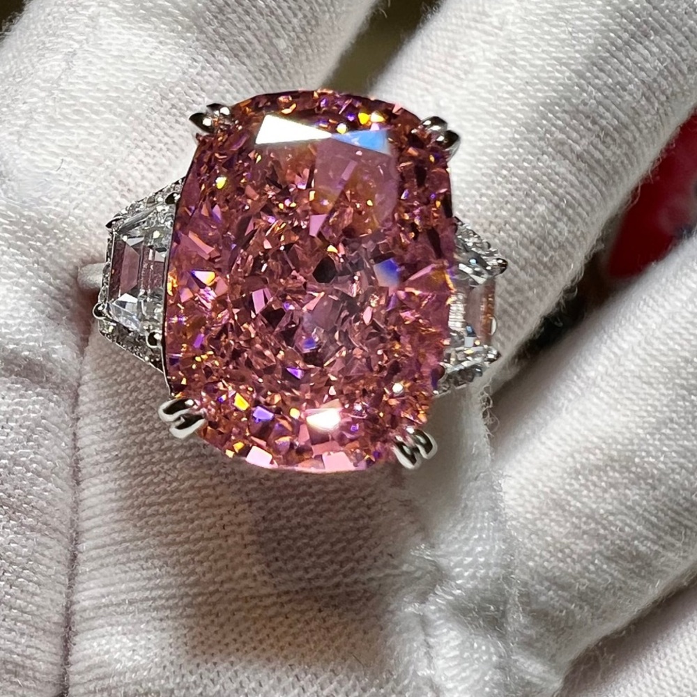 18k 12ct Pink Sapphire Ring - Picture 6 of 16